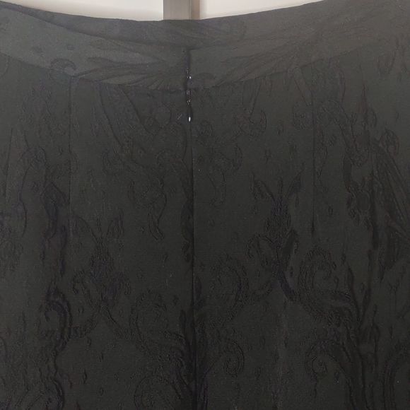 GORG TERI JON Rickie Freeman. S 14 Black Brocade Floor Length Skirt- HOLIDAY - Picture 6 of 8